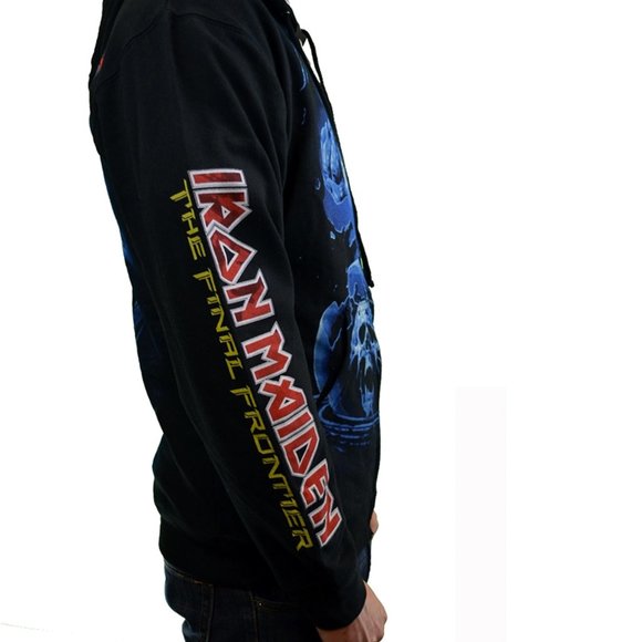 Iron Maiden Final Frontier rock Original 2010 Official Zip-Up Hoodie 2XL XXL NWT - Picture 3 of 5